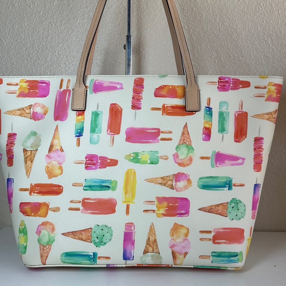 Kate Spade Ice Cream Print Tote Bag - Nwot - Picture 5 of 13